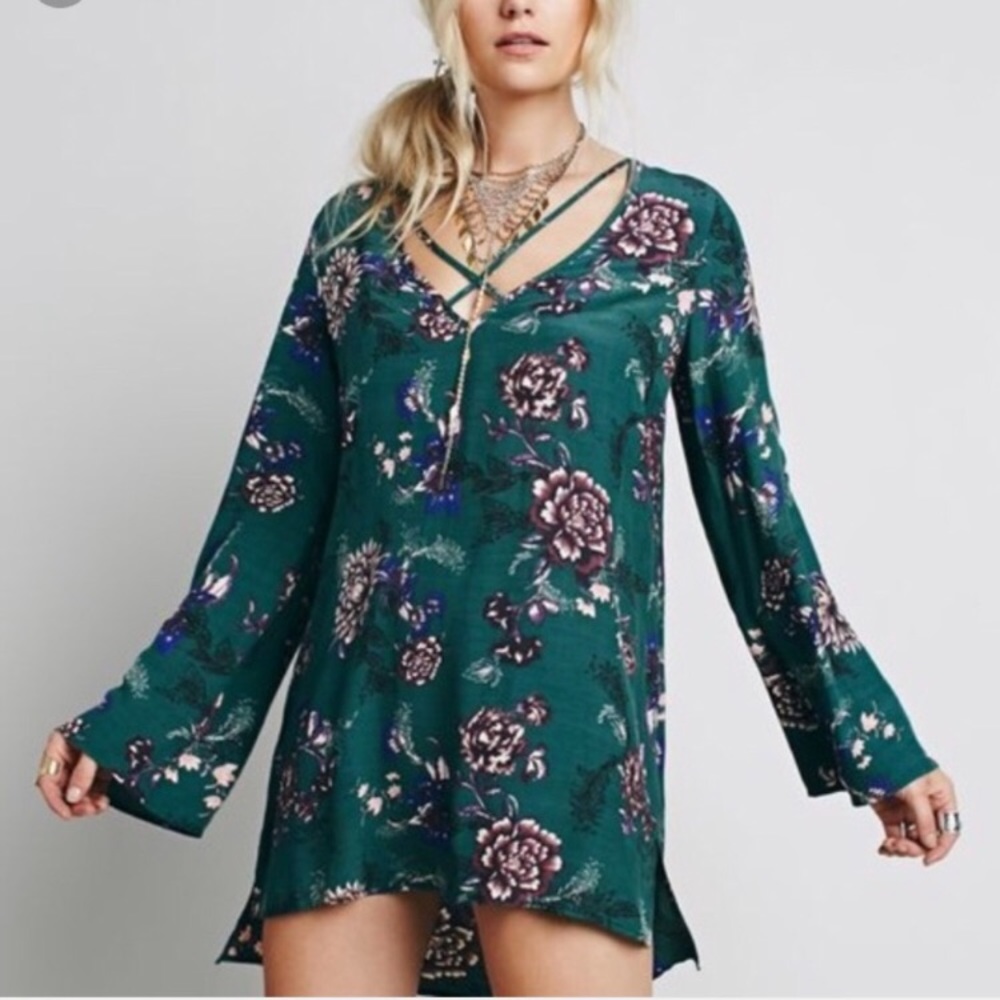 Free People Heartbeat Floral Mini Dress Size XS